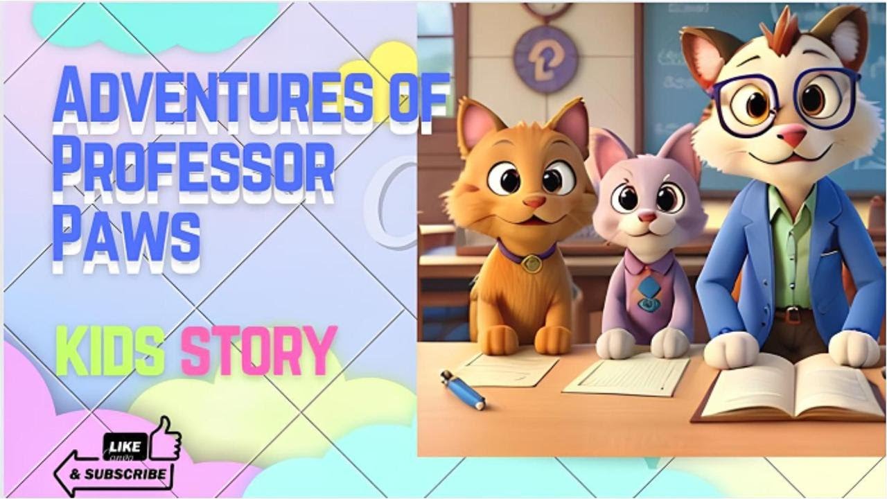 Professor Paws Adventures Story Kids Story Nursery Rhymes Kids