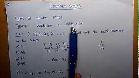 Number Series in Telugu | Logical reasoning | part1