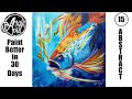 April Day 15: Abstract Fish | Expressionism &amp; Realism Fusion | Beginners Tutorial