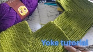 Square yoke tutorial Adult Size | Crochet with ku