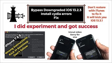 Bootstrap Error OTA is prestaged Fix | After Downgrade to 13.2.3 | Cydia installed | iCloud Bypass