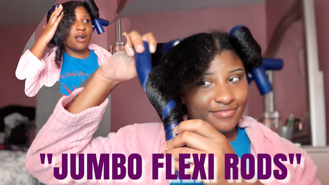 I Tried "JUMBO FLEXI RODS" On my THICK Natural Hair! Did it really work