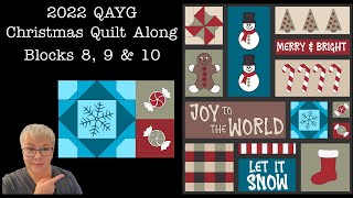 QAYG Christmas Quilt Along - - Blocks 8, 9 and 10 - Free pattern and live with Lisa Capen Quilts