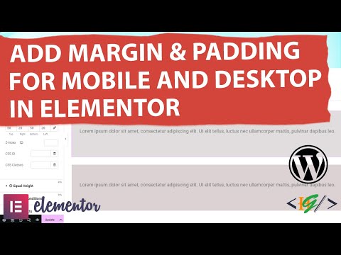 How to Add Margin & Padding in Section for Desktop and Mobile Layout in Elementor WordPress