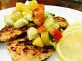 Lemon and Chili Chicken with Fresh Salsa in English with Raihana&#39;s Cuisines