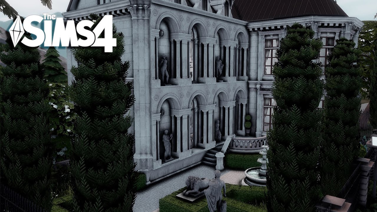 Dark Academia Manor II The Sims 4 Speed build YouTube