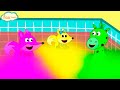 The Fox Family and Friends | Swimming in Rainbow Waterpool | Cartoon for kids new funny season #812