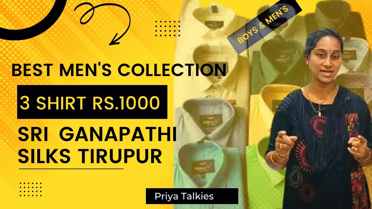Mens Collection rs.999 Sri Ganapathi Silks Tirupur Lowest Prices