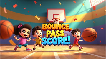 🏀 Basketball Song for Kids | Bounce, Pass & Score with Fun Teamwork! | KikiKangaroo - Nursery Rhymes