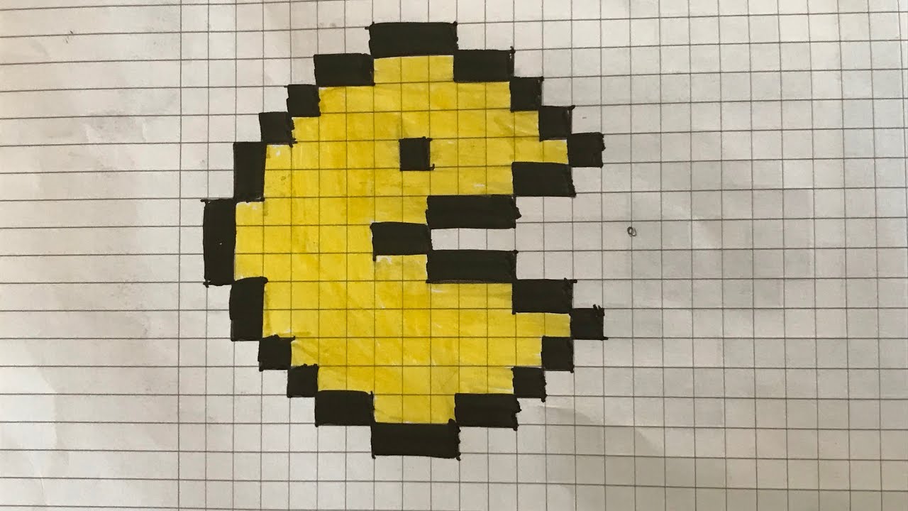 Tuto Comment Dessiner Pac Man En Pixel Facile Youtube