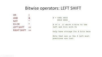 CS 354 Machine Organization and Programming: Week 8b Bitwise Operations