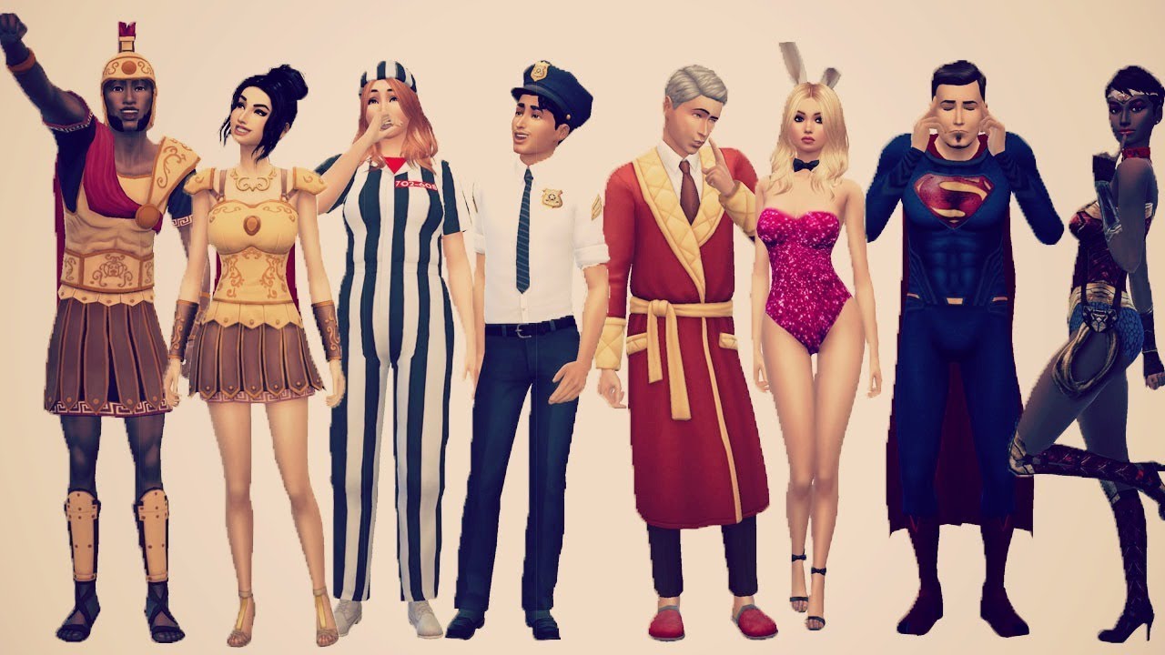 The Sims 4 Lookbook Couples Halloween Costumes Cc Links Youtube