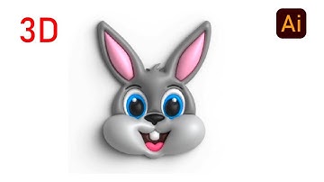 Turn Your Sketch Into 3D Rabbit Character Design in Illustrator Tutorial For Beginner
