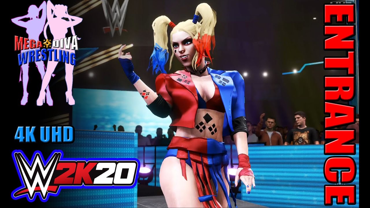 Mega Diva Wrestling 2k20:  Hardcore Harley Quinn's Entrance (4K UHD)