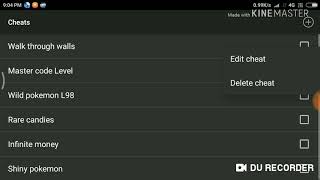 Cheat code for Pokemon light platinum of GBA in My boy emulator