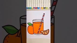 How to colour #orange juice? 🍊  #coloringbook #art #asmr #coloring #shorts #youtubeshorts #fyp