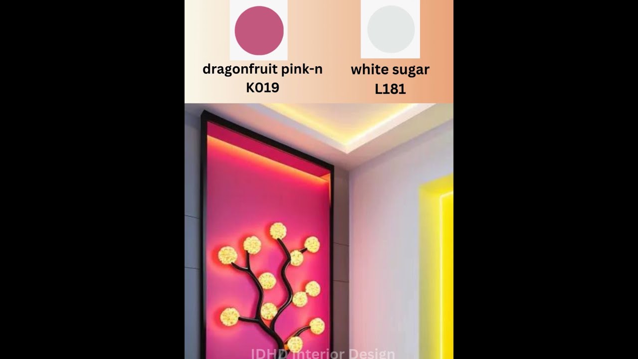 home decor with neon flexible strip light with asian paints colour combination | 