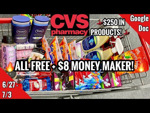 CVS Free & Cheap Coupon Deals & Haul | 6/26 – 7/3 | $250 in Products for FREE + $8 Money Maker! 🔥