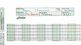 Pre-Assessment scantron