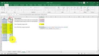 Sum the Values between 2 dates by Sumifs and Sumproduct
