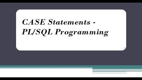 case statement in plsql