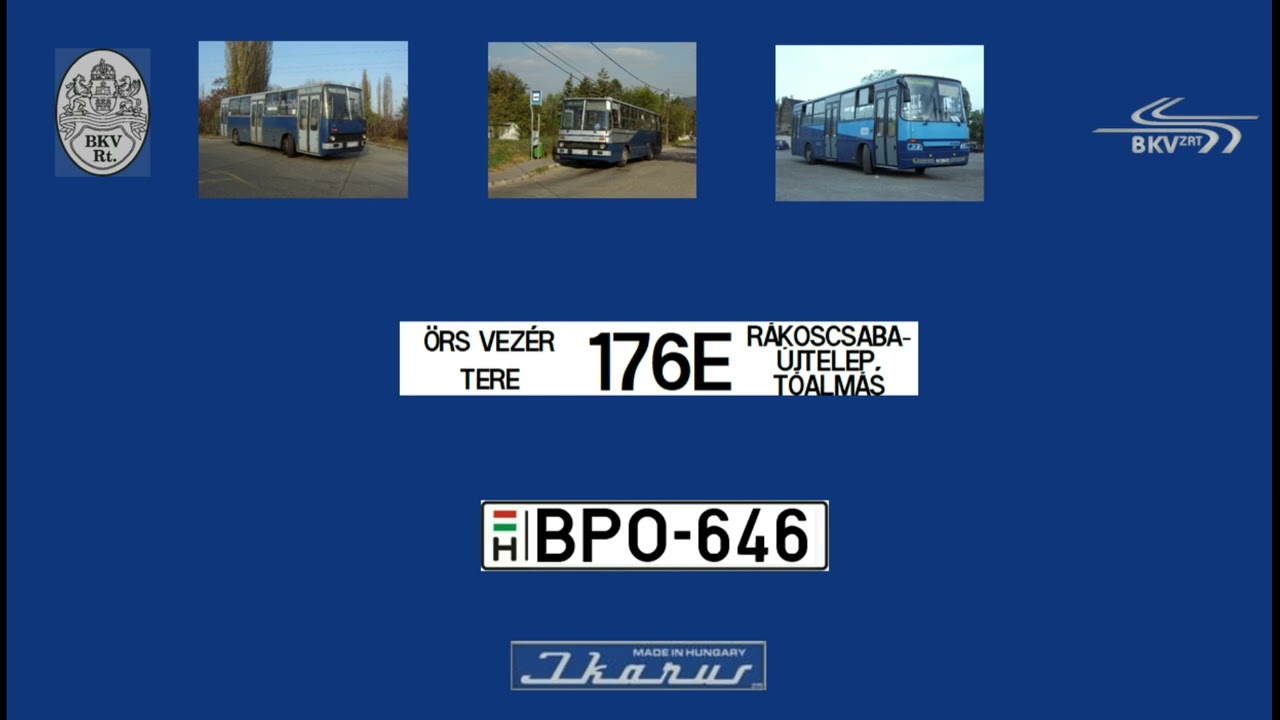 [SOUND] Budapest Bus Sound BPO-646 Ikarus 260.46 BKV 176E viszonylat vol.1