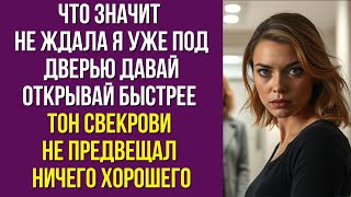 видео: Что значит не ждала Я уже под дверью давай открывай быстрее тон свекрови не предвещал ничего хорошег картинка: Что значит не ждала Я уже под дверью давай открывай быстрее тон свекрови не предвещал ничего хорошег