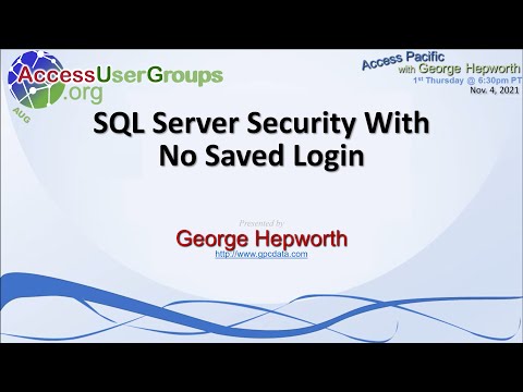 AP: SQL Server Security with no Saved Login, by George Hepworth