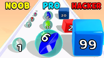 NOOB vs PRO vs HACKER in Marble Run 3D