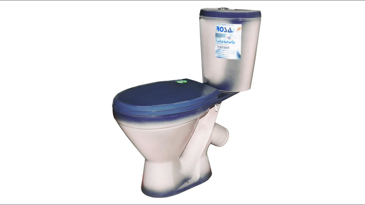 УНИТАЗ КОМПАКТ ROSA \"ЭЛЕГАНТ\" СИНИЙ ДЕКОР - YouTube?
