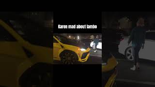 Karen mad at blackman in #Lambo for parking in front of her building #Downtown L.A. #karen #black