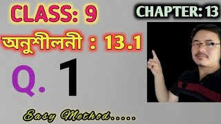 Class 9: Chapter 13// Surface Asrea and Volumes for Assamese Medium// Exercise 13.1 // Q.1