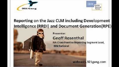 Reporting on the Jazz CLM including Development Intelligence (RRDI) and Document Generation (RPE)