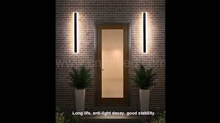 Outdoor Waterproof LED Liner Wall Light for Villa Exterior Wall Gate Courtyard Wall Light Hotel