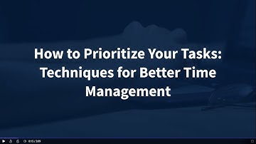 How to Prioritize Your Tasks  Techniques for Better Time Management