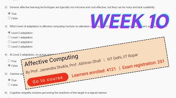 Affective Computing Week 10 Assignment Solutions || Assignment 10 || NPTEL || Jan - Apr 2024