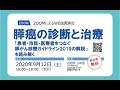 膵癌の診断と治療「患者・市民・医療者をつなぐ膵癌診療ガイドライン２０１９の解説」を読み解く。WEB講演会