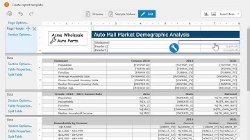 Customize an Existing Report in Business Analyst
