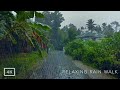 Walking during heavy rain in indian village  asmr rain sound for sleep and stress relief