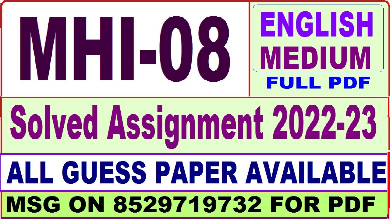 ignou ma history assignment 2022 23 solved