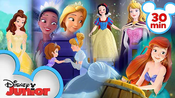 Every Time Sofia Meets a Disney Princess 👑| Sofia the First | Disney Junior