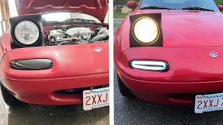 Restoring Faded Bumper on a Red Miata