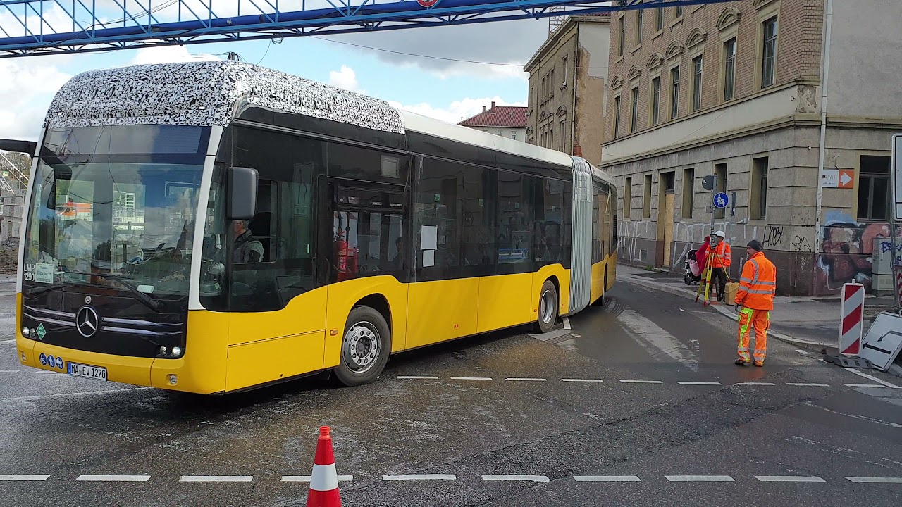 Testbus eCitaro Rex wird gerade getestet in Stuttgart der H2O Wasserstoffbus