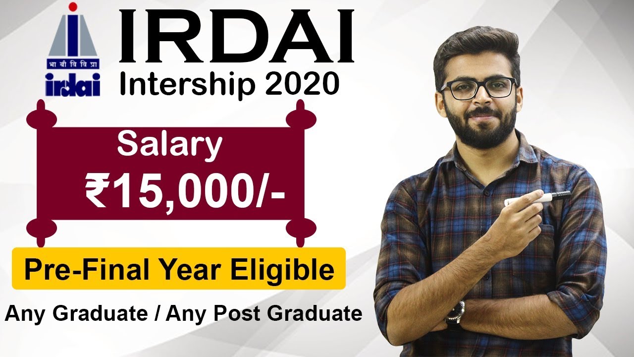 IRDAI Internship 2020 Salary 15 000 Best Opportunity Latest Jobs 