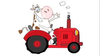 Wie zeichnet man # eine Kuh einen Traktor fahren