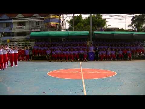 ชนะเลิศ เชียร์หลีดเดอร์สีม่วง | สีหราช | โรงเรียนเชียงคำวิทยาคม Sport day 2558