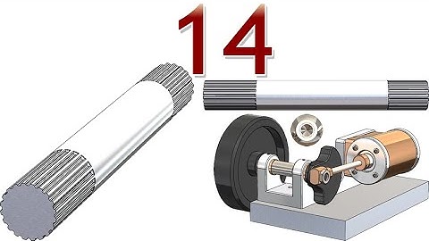 14-Project 42| Horizontal Wobbler Steam Kit | SolidWorks Tutorial : main shaft