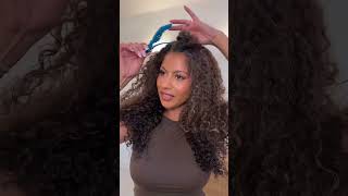 Curly Amazon U-Part Wig Install 💁🏽♀️ #curlyhairstyles #protectivestyles #curlyhair