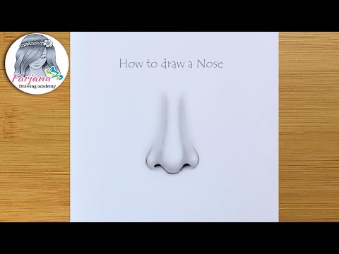 How to draw a nose - Step by step  #Creative #art #Satisfying #Shorts
