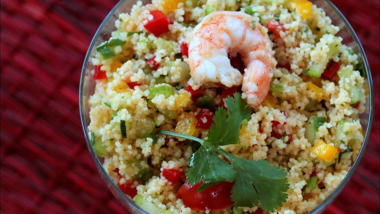 Couscous Shrimp Salad / سلطة الكسكس بالجمبري CookingWithAlia Episode 426 YouTube